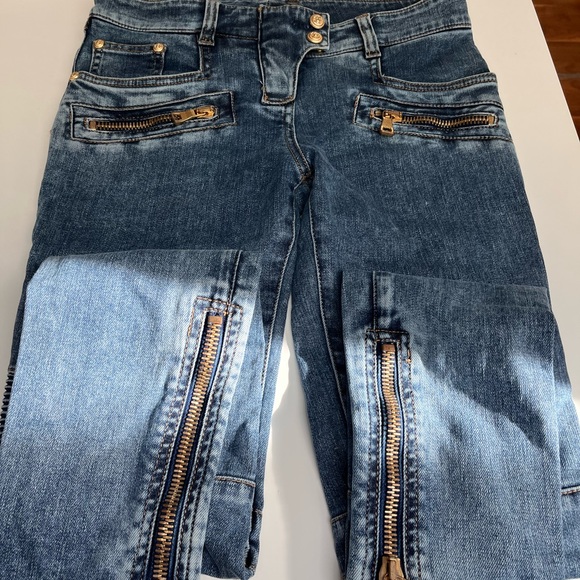 Balmain Skinny Biker Jeans Size 34 - Picture 3 of 5